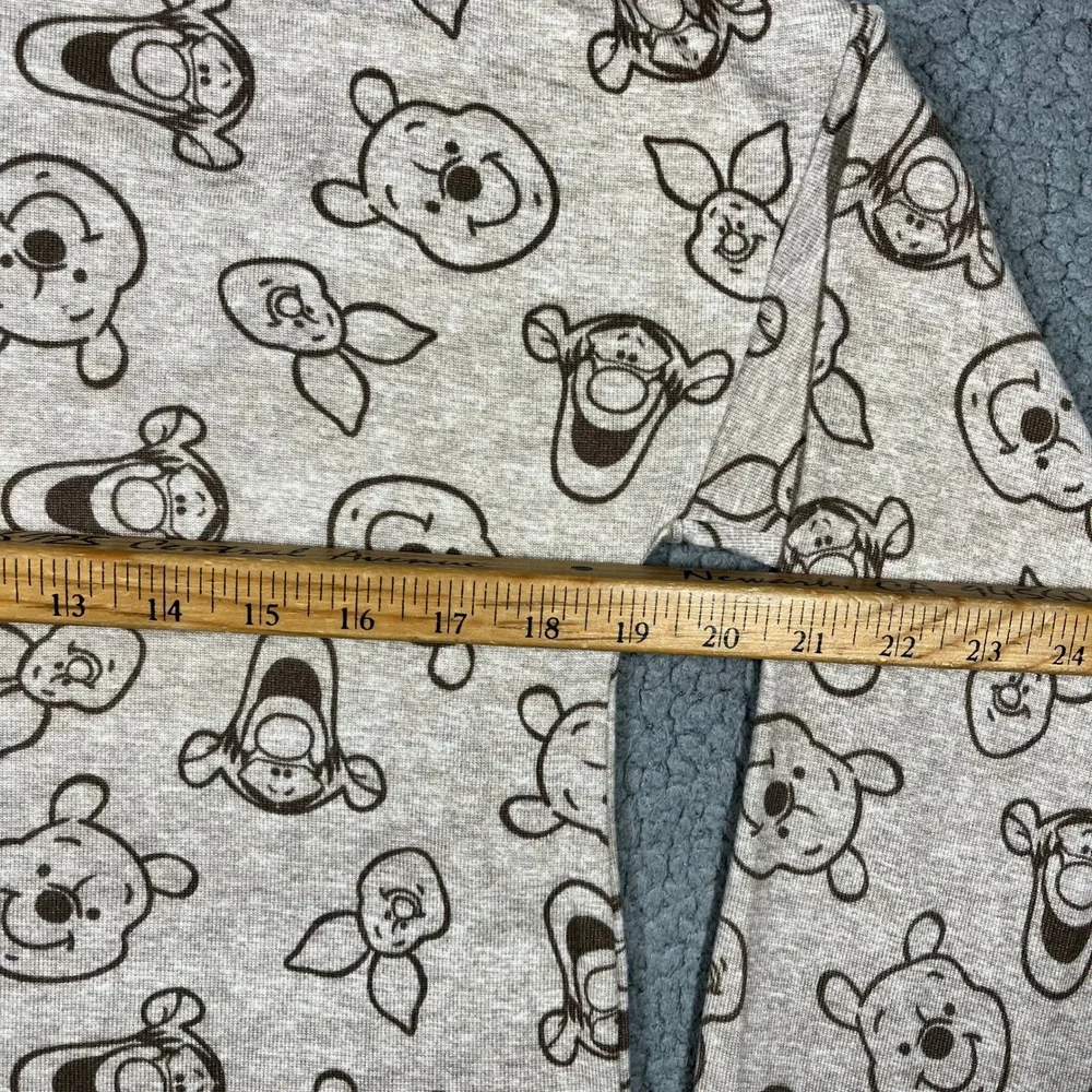 Disney Winnie the Pooh Tigger Piglet Long Sleeve Pajama Top Small Tan Heather - Picture 7 of 9